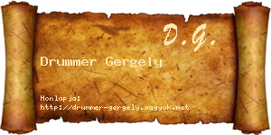 Drummer Gergely névjegykártya